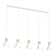 Lampy sufitowe - Rosa lampa wisząca 5xE27 biała/złota 1389/5 - miniaturka - grafika 1