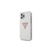 Etui i futerały do telefonów - Guess Triangle Logo - Etui na iPhone 12 / iPhone 12 Pro biały GUHCP12MPCUCTLWH - miniaturka - grafika 1
