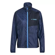 Kurtki damskie - adidas Damska kurtka Trail Wind J W, niebieska/czarna, XS, niebieski/czarny, XS - miniaturka - grafika 1