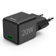 Ładowarki do telefonów - Ładowarka do telefonu Hama PD/QC Supermini 20W PD/QC, czarna - miniaturka - grafika 1