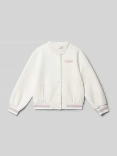 Bluza rozpinana o kroju regular fit z mieszanki bawełny w stylu baseballowym - Swetry dla dziewczynek - miniaturka - grafika 1