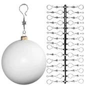 Bombki - Haczyki zawieszki ozdobne do bombek srebrne 30szt - miniaturka - grafika 1
