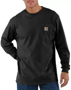 Koszulki męskie - Koszulka Carhartt Heavyweight Longsleeve Pocket - Black (K126 BLK) - grafika 1