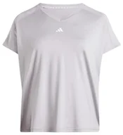 Koszulki i topy damskie - adidas Damska koszulka AEROREADY Train Essentials Minimal Branding z dekoltem w serek (rozmiar plus), XXL (rozmiar plus) - miniaturka - grafika 1