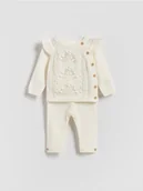 Komplety dla niemowląt - Reserved - Dzianinowy komplet - złamana biel - miniaturka - grafika 1