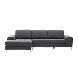 Beliani Sofa ciemnoszara - sofa narożna - tapicerowana - KIRUNA - Narożniki - miniaturka - grafika 1