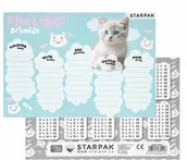 Szkolne artykuły papiernicze - Plan lekcji z tabliczką mnożenia Kotki 2 25szt - miniaturka - grafika 1