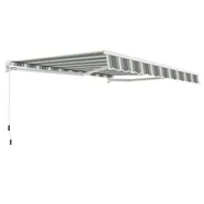 Jasnoszara markiza do ogrodu, na balkon Meven 300 x 200 cm