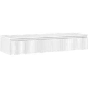 Mexen Rivel szafka łazienkowa podumywalkowa 140 cm z blatem, 1 szuflada, ryflowana , biała mat - 91A20-14023-1-BFC01 - Szafki łazienkowe - miniaturka - grafika 1