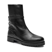 Botki damskie - Patrizia Pepe Skórzane botki - miniaturka - grafika 1