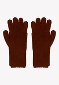 Rękawiczki - Rękawiczki wełniane z ocieplaczem wełna100% brązowe - miniaturka - grafika 1