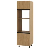 Meble kuchenne - Bari Plus Słupek Pod Zabudowę Piekarnika/Mikrofalówki Lewy Dpp-60-38-197 Dąb Kamienny - miniaturka - grafika 1