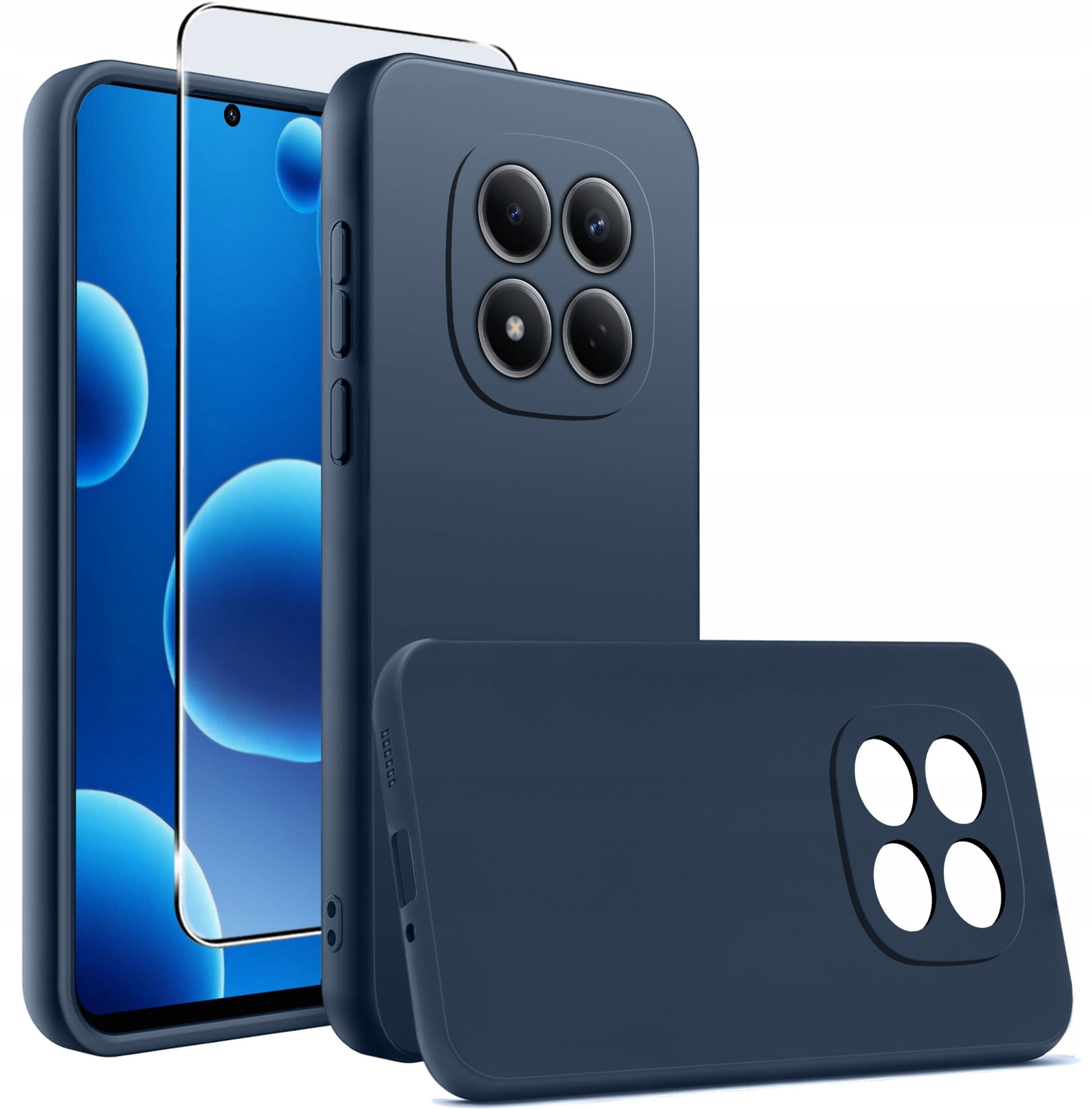 krainaGSM Etui Matowe Silikon Slim do Xiaomi Redmi Note 15 Pro 4G + SZKŁO 9H
