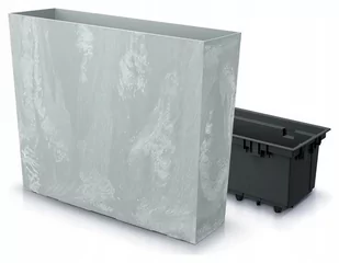 Prosperplast Skrzynka balkonowa stojąca Urbi 39,5x18x49,8 cm betonowa szara - Donice - miniaturka - grafika 1