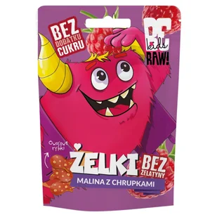 BeRAW Kids Żelki malina z chrupkami BeRaw Kids, 35g - Żelki - miniaturka - grafika 1
