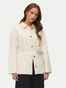 Kurtki damskie - Vero Moda Kurtka jeansowa Sazzy 10339336 Beżowy Relaxed Fit - miniaturka - grafika 1