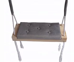 Huśtawka siedzisko na piance SZARA 60X20 - Huśtawki - miniaturka - grafika 1