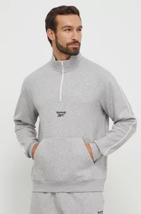 Reebok bluza męska kolor szary melanżowa - Bluzy męskie - miniaturka - grafika 1
