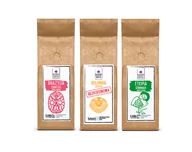 Kawa - Zestaw kaw ziarnistych - Brazylia, Etiopia, Kolumbia bezkofeinowa - 3x250 g - miniaturka - grafika 1