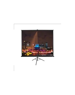 Elite Screens T136UWS1 Tripod Pull Up Screen 136'' 1:1 / W 243,8 cm x H 243,8 cm / Black case / Standard keystone eliminator / 4-side black masking border Top: 3.8cm / 160 Degrees viewing angle / Auto locking system / Easy to clean - Ekrany projekcyjne - miniaturka - grafika 1