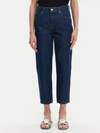 Spodnie damskie - Tommy Hilfiger Jeansy WW0WW45417 Granatowy Tapered Fit - miniaturka - grafika 1