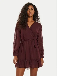 ONLY Sukienka codzienna Tiva 15224789 Bordowy Regular Fit - Sukienki - miniaturka - grafika 1