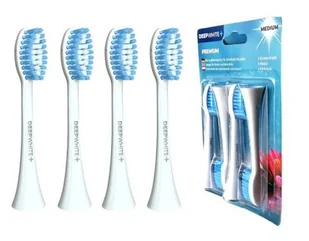 Deepwhite, Końcówki Do Szczoteczki Grundig TB 87 8731, Białe, 4 Szt. - Końcówki do szczoteczek elektrycznych - miniaturka - grafika 1