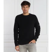 Swetry męskie - Calvin Klein Jeans Sweter BADGE EASY | Regular Fit - miniaturka - grafika 1