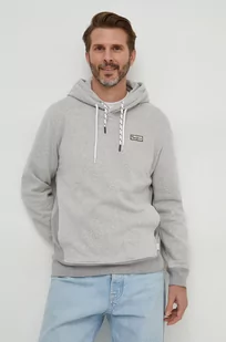 Pepe Jeans bluza bawełniana męska kolor szary z kapturem melanżowa - Bluzy męskie - miniaturka - grafika 1