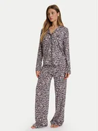 Piżamy damskie - Guess Piżama O5RX08 KCIN2 Brązowy Regular Fit - miniaturka - grafika 1