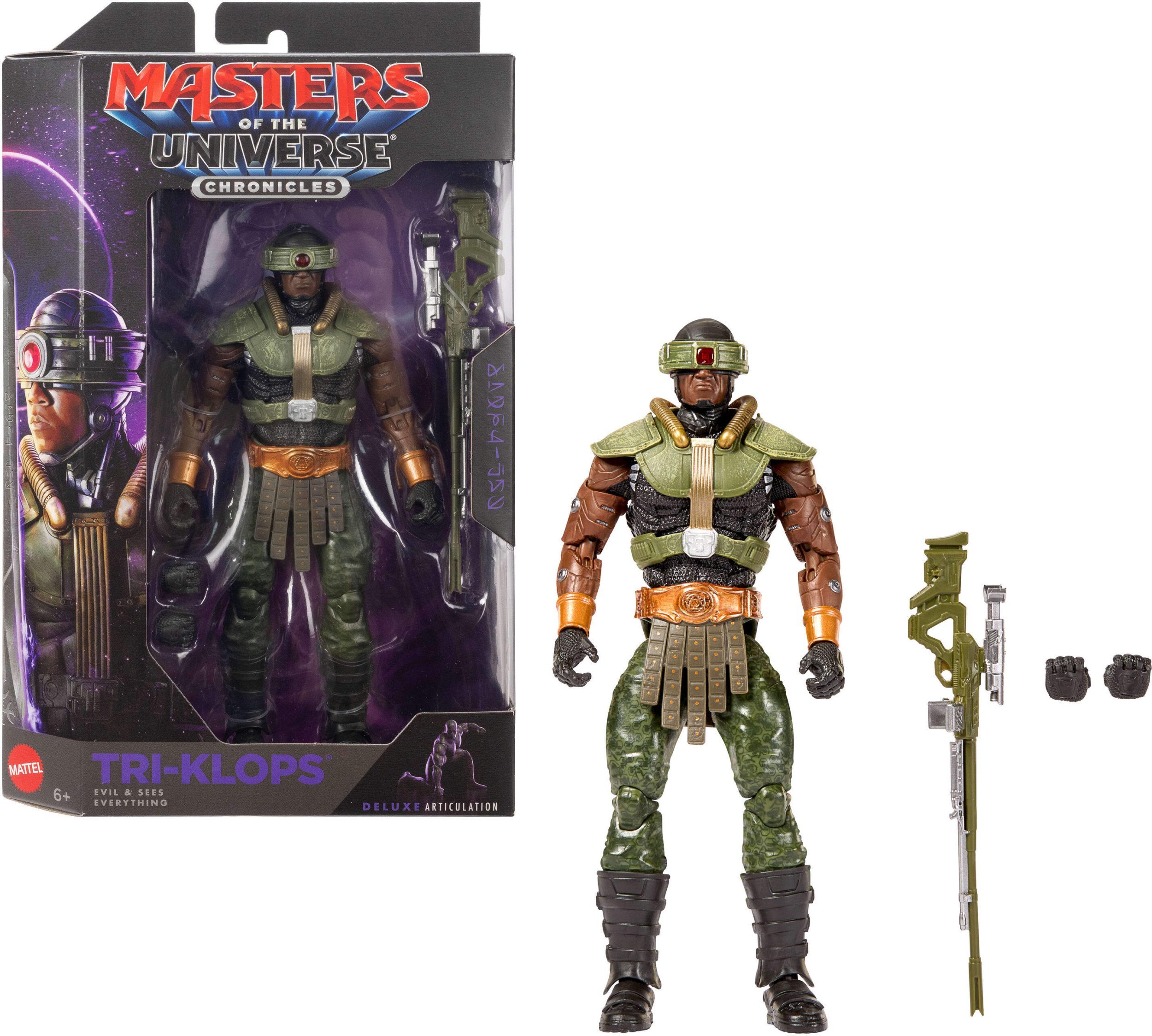 Figurka Mattel He-Man Masters of The Universe Chronicles Tri-Klops 17 cm i akcesoria JKJ24