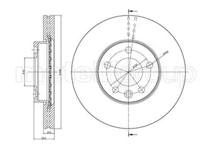 METELLI Tarcza hamulcowa 23-0773C - Szczęki hamulcowe - miniaturka - grafika 1
