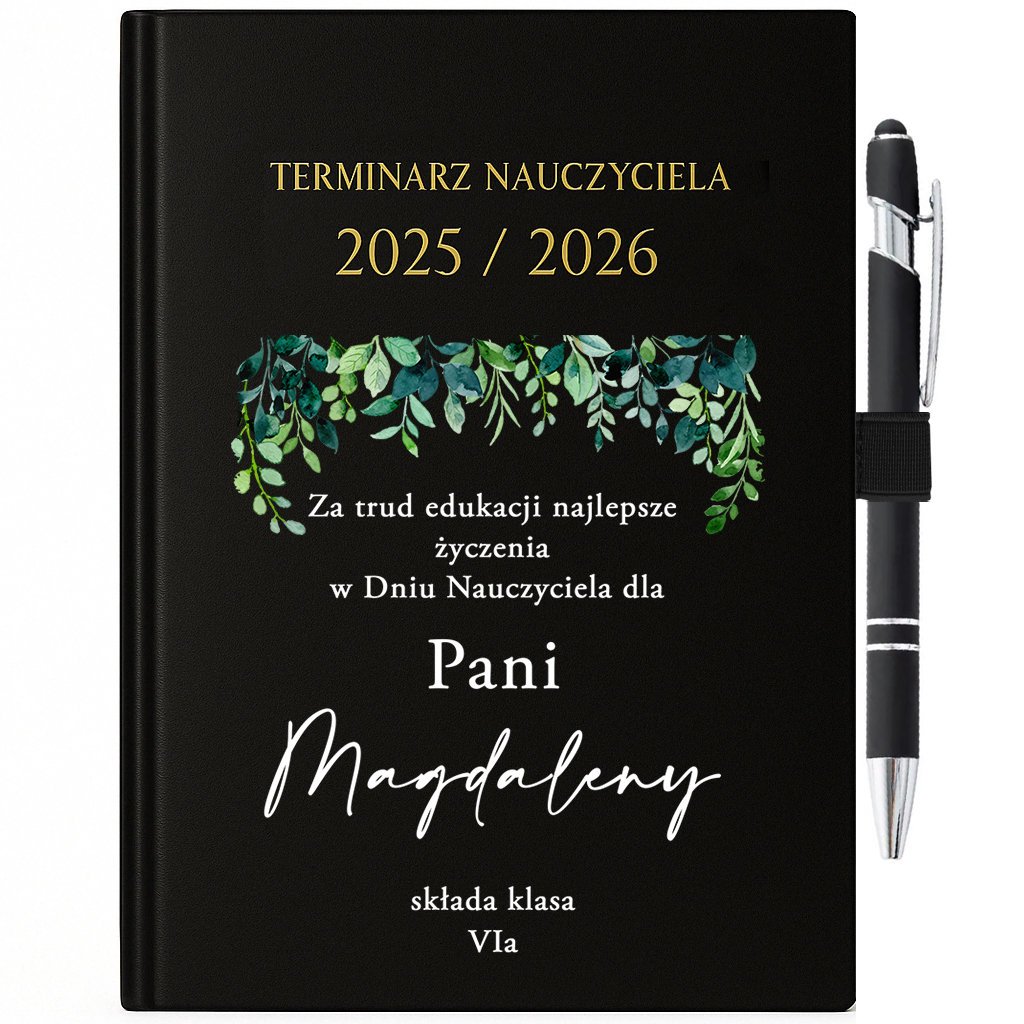 Kalendarz+Uchwyt+Długopis 25/26 W DNIU NAUCZYCIELA *IMIĘ* Planner