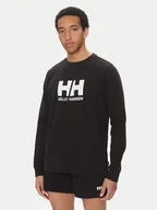 Bluzy męskie - Helly Hansen Bluza Logo Crew 30395 Czarny Regular Fit - miniaturka - grafika 1