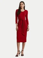 Sukienki - LAUREN RALPH LAUREN Sukienka codzienna 200973598002 Czerwony Slim Fit - miniaturka - grafika 1