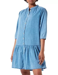 Sukienki - Replay Sukienka damska, 10 niebieski denim, XL - grafika 1