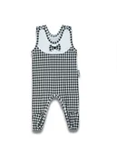 Śpiochy dla niemowląt - Niemowlęce śpiochy bawełniane w pepitkę białe Nicol,r.56 - miniaturka - grafika 1