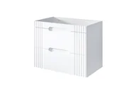 Szafki łazienkowe - Biała Szafka pod umywalkę 80 cm WISZĄCA FIJI - miniaturka - grafika 1