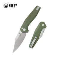 Noże - Nóż składany Kubey Hades Green G10, Stonewashed 14C28N by Damned Designs (KU394B) - miniaturka - grafika 1