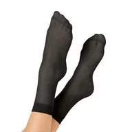 Skarpetki damskie - Nur Die Skarpetki 30 DEN półprzezroczyste nylonowe skarpety z komfortowym ściągaczem, niewidoczny matowy wygląd, damskie, czarny, rozmiar uniwersalny - miniaturka - grafika 1