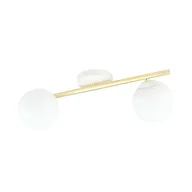 Lampy sufitowe - Splendi lampa sufitowa 2-punktowa biała/złota/opal 1249/2 - miniaturka - grafika 1