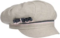 Czapki dla dzieci - Czapka Newsboy z Kokardą Len by bedacht, beżowy, One Size - miniaturka - grafika 1