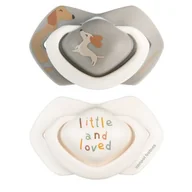 Smoczki uspokajające - Smoczek CANPOL BABIES Dogs 18 m+ Beżowo-szary (2 sztuki) - miniaturka - grafika 1