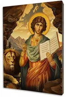 Ikony i obrazy sakralne - Ikona świętego Daniela - Ręcznie Złocona na Lipowej Desce - miniaturka - grafika 1