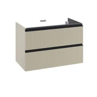 Szafki łazienkowe - Szafka pod umywalkę Studio 90x48.1x58 cm beżowa Sensea - miniaturka - grafika 1