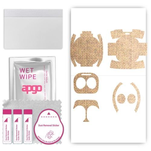 folia naklejka skórka strukturalna na TYŁ+BOKI do Samsung Galaxy Buds 2 - Tkanina Denim Beżowy - apgo SKINS