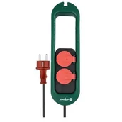 Przedłużacze i rozgałęźniki - Przedłużacz ze zwijakiem 2X2P+Z IP44 4,2m DPM 5906881217825 - miniaturka - grafika 1