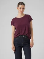 Koszulki i topy damskie - Vero Moda Koszulka w kolorze bordowym - miniaturka - grafika 1