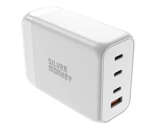 Silver Monkey Ładowarka GaN 200W USB-C PD + USB 3.0 QC W - Ładowarki do telefonów - miniaturka - grafika 1