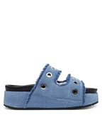 Klapki i japonki damskie - Inuikii Klapki Jeans Studos 70103-150 506 Granatowy - miniaturka - grafika 1